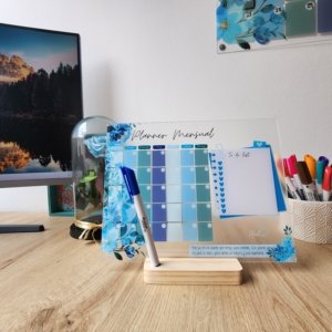 Planner Floral Azul Sereno: Paz y Concentración 💙